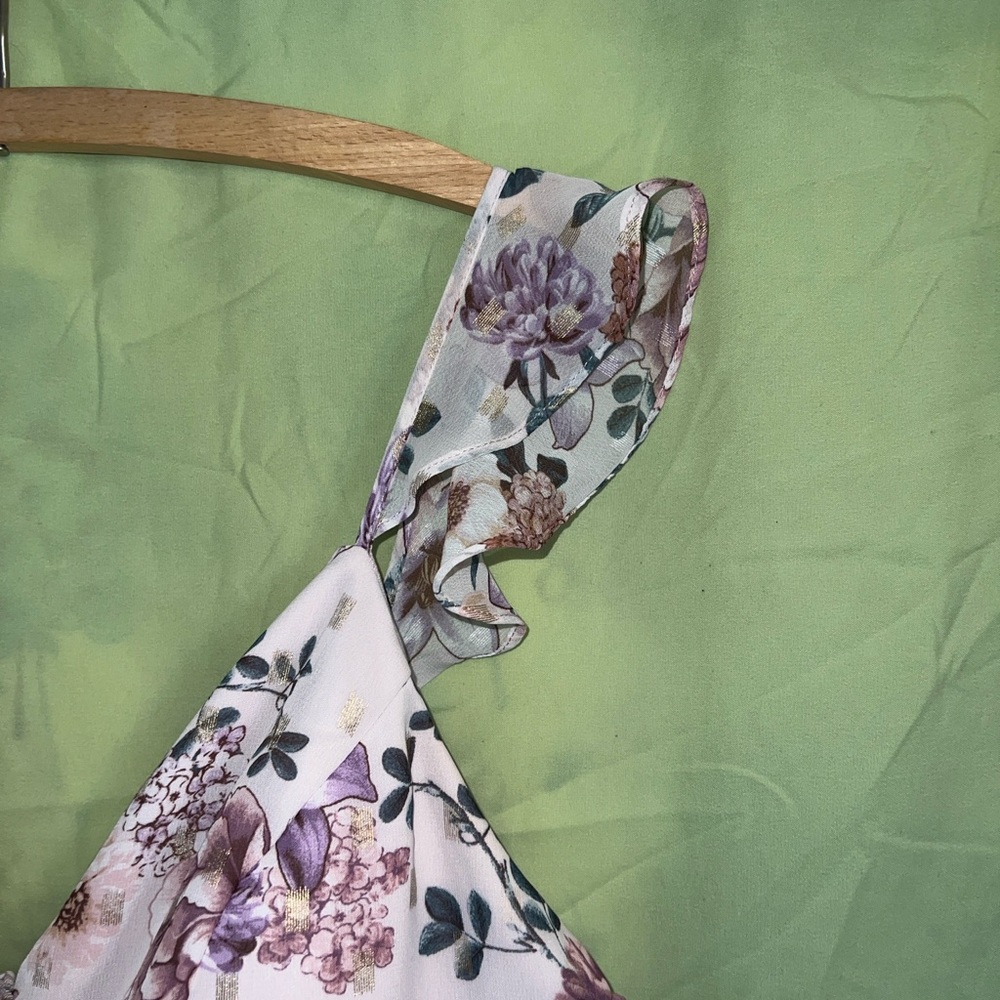 Crystal Doll Lavender Floral Maxi Dress - Picture 8 of 13